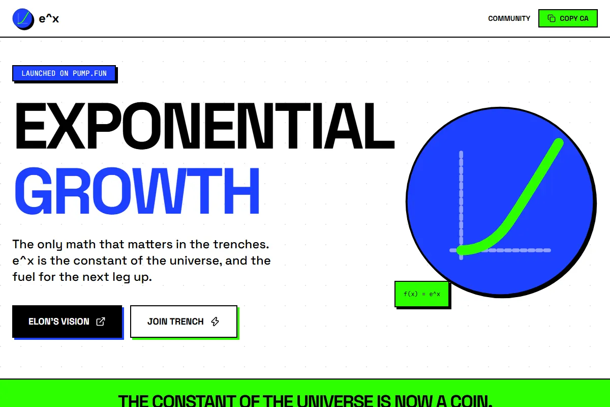 Exponential Coin project showcase